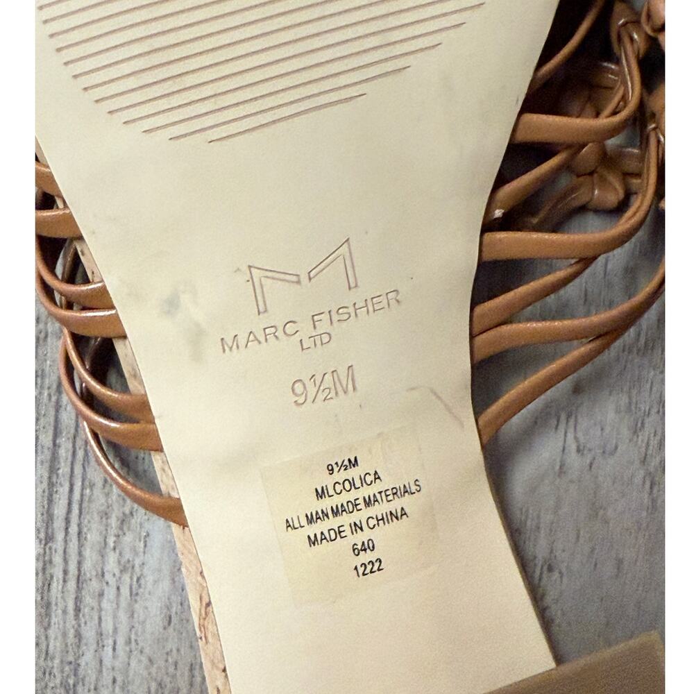 Marc Fisher Colica Block Heel Mules Brown Women’s Size 9.5M - Picture 5 of 8